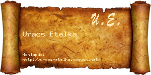 Uracs Etelka névjegykártya